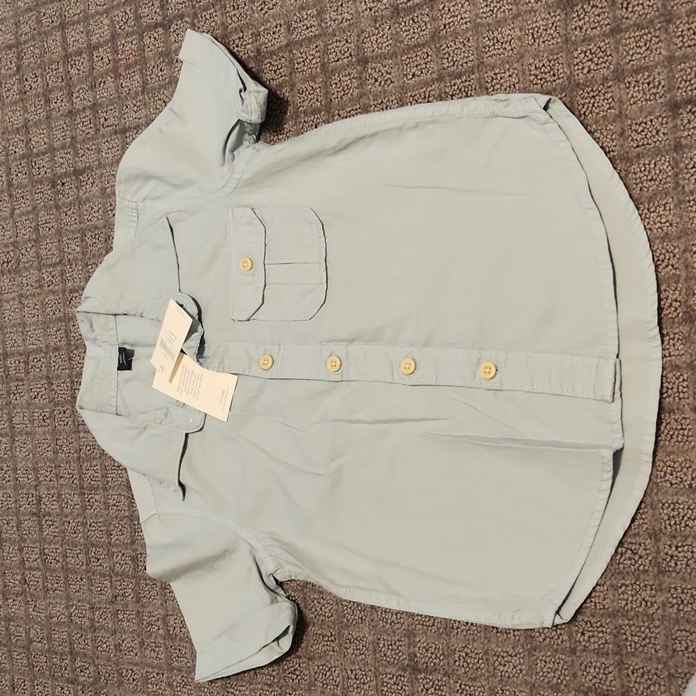 Blue short sleeve 4T button down